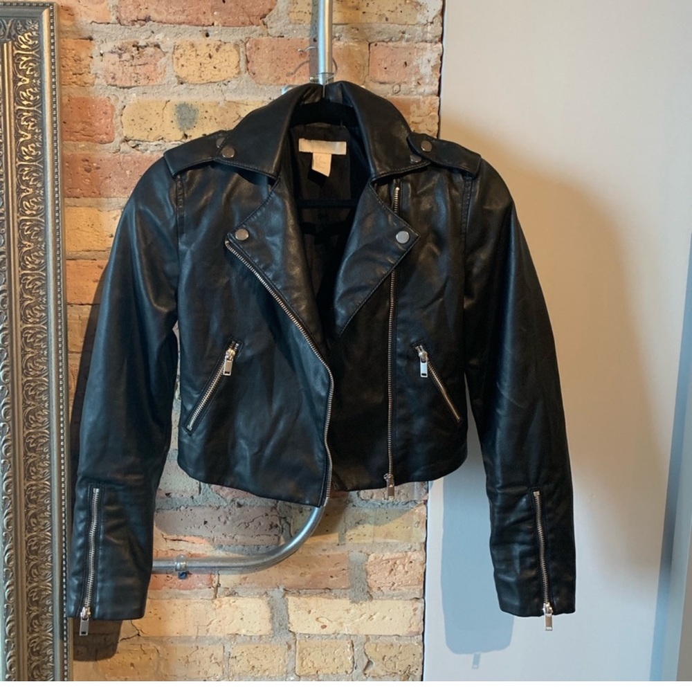 H&M Crop Leather Jacket
